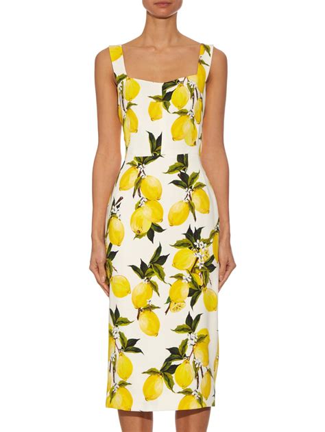 dolce gabbana dress sunflowers|dolce and gabbana lemon dress.